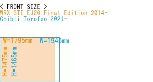 #WRX STI EJ20 Final Edition 2014- + Ghibli Torofeo 2021-